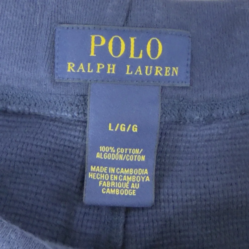 Polo Ralph Lauren Sleep/lounge Shorts Mens Large Navy Blue Waffle Knit